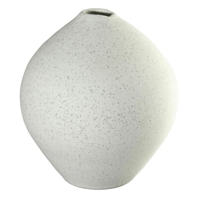 ASA Selection OSAKA Vase Blumenvase Dekovase Tischvase Steinzeug Weiß H 15 cm