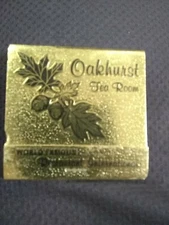 Vintage Matchbook L11 Collectible Ephemera Somerset Pennsylvania Oakhurst tea 
