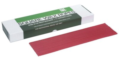 Coltene Whaledent H00817 Hygenic Wax Utility Strips Round Red 80/Bx