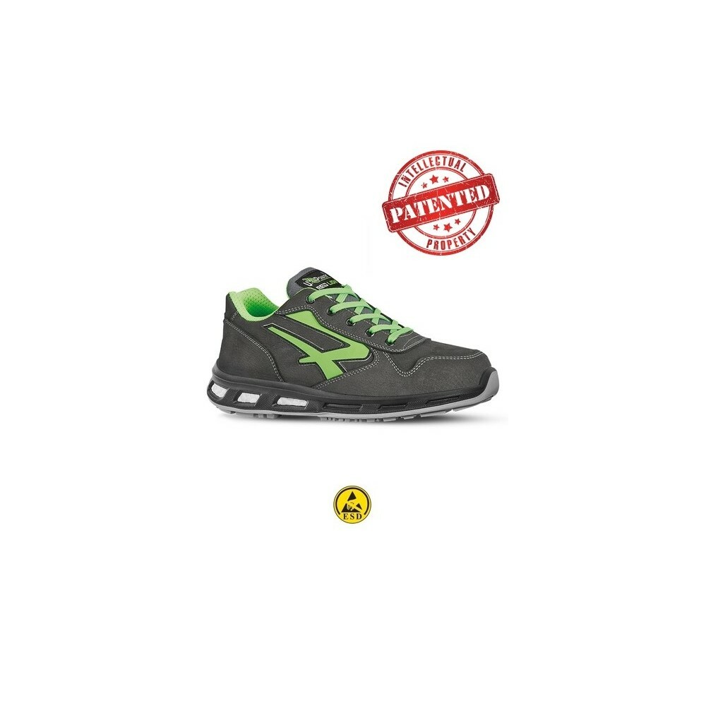 U.POWER SCARPA ANTINFORTUNISTICA YODA S3 SRC - GRIGIO/VERDE FLUO - Boscaini  Scarpe