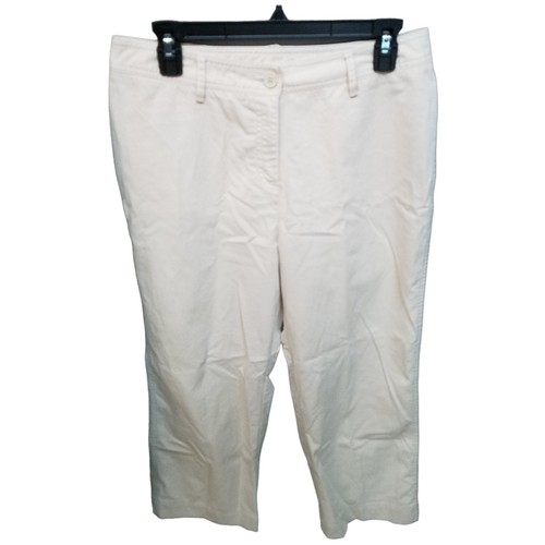 Hillard & Hansons Womens Size 10 Beige Solid Capri Chino Pants