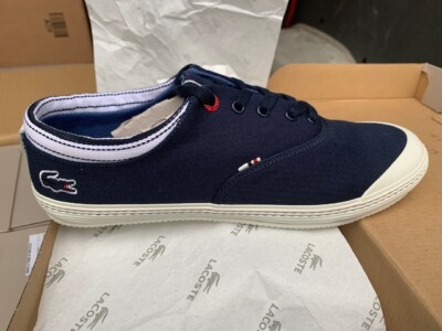 Lacoste Manville Tennis AP SRM DK Blau Textil Canvas Neu Gr:42 Sneaker  Schuhe