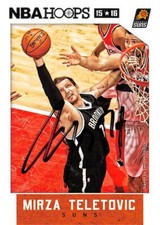 Mirza Teletovic autographed Basketball Card Brooklyn Nets 2015 Panini Hoops #36