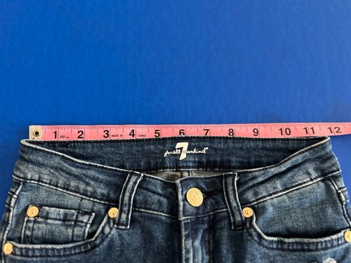 7 for all makind Girls 10 Denim Shorts Stretch Skinny Distressed Cuffed lot of 2 - Picture 10 of 11