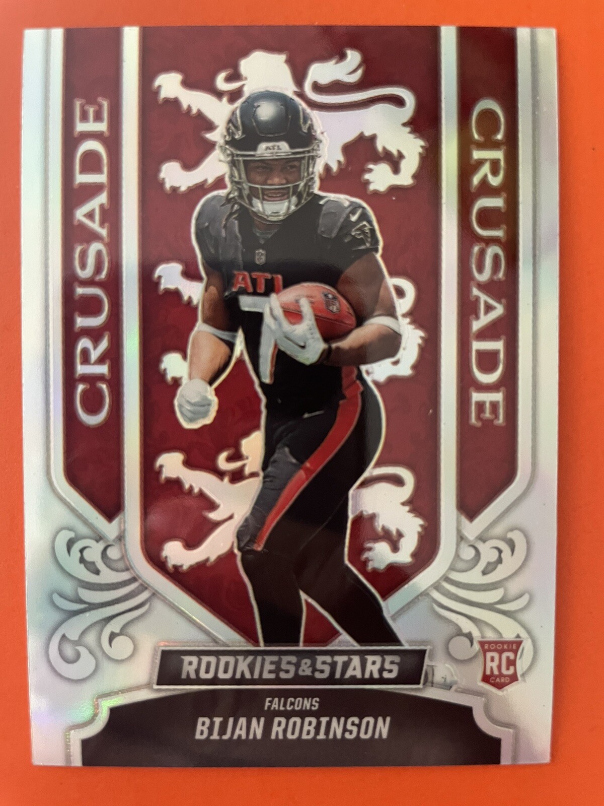 2023 Rookies & Stars Bijan Robinson RC Crusade Silver Prizm SP #CR-2 Falcons 🔥