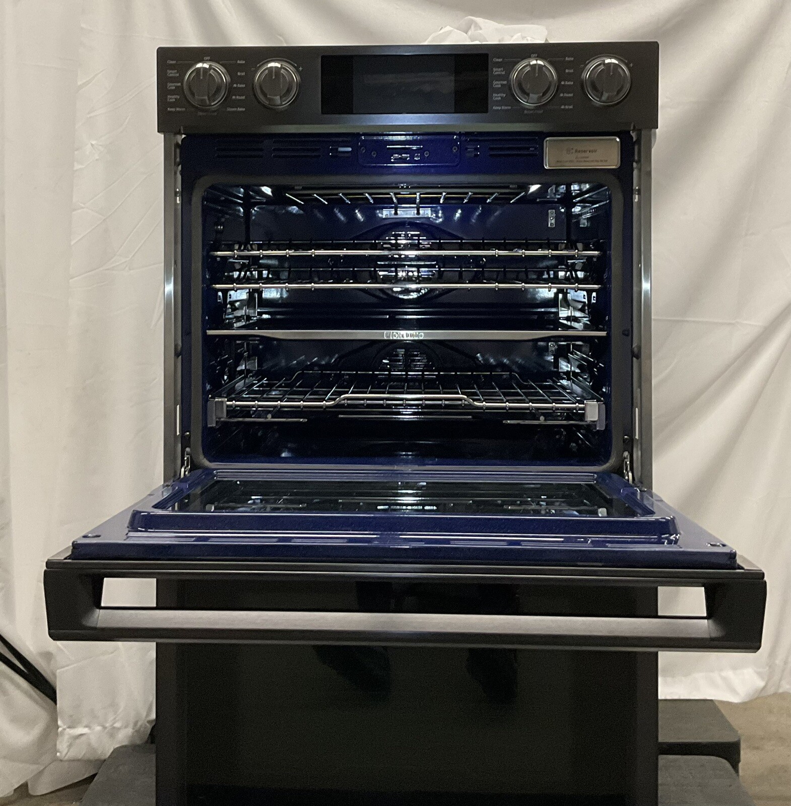 Samsung 30" Double Wall Oven NV51K7770DG Black Stainless Steel Used