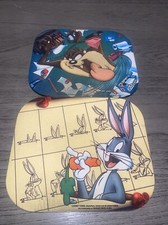 Vintage 1994 Warner Bros. Mouse Pads Lot BUGS BUNNY Taz LOONEY TUNES 2 Pads