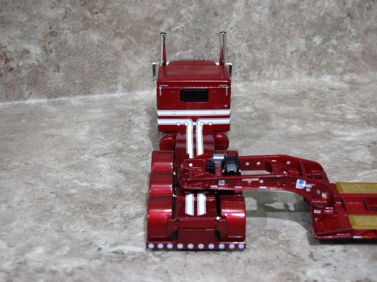 DCP 1/64 King Bros. Maroon Cream Tri-Axle Peterbilt 389
