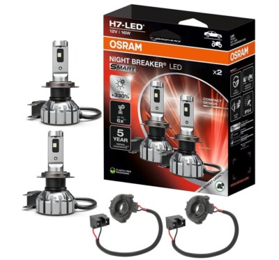 OSRAM NIGHT BREAKER Gen 3 H7 LED 330% Set für VW Scirocco Bj 08-14 Typ 137
