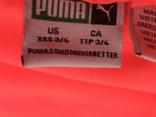 PUMA Neon Orange Puffer Vest Size xxs 3/4. - Picture 4 of 4