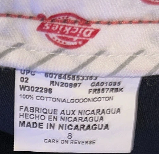 Pantalones cortos negros Dickies para mujer Rascal Flattsfest Tour Crew 2011 talla 8 ajuste BF Foto 4 de 4