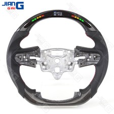 For GMC Sierra 1500 2500 3500 Real Carbon Fiber LED Sport Steering Wheel 2020+ 