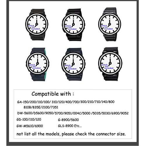 Nylon Watch Strap for DW5600 5025 5000 6900 GA-150 800 GD-110 G-8900 Watch Bands - Afbeelding 6 van 51