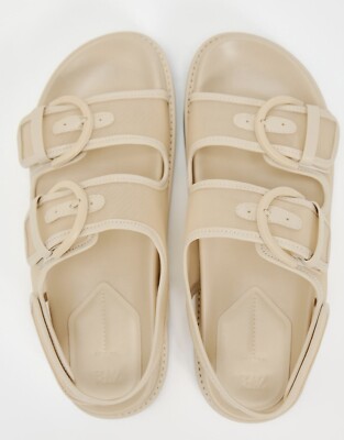 Flat Sandals Zara Slides Uk Zara Pearl Flat Sliders Slides Sandals