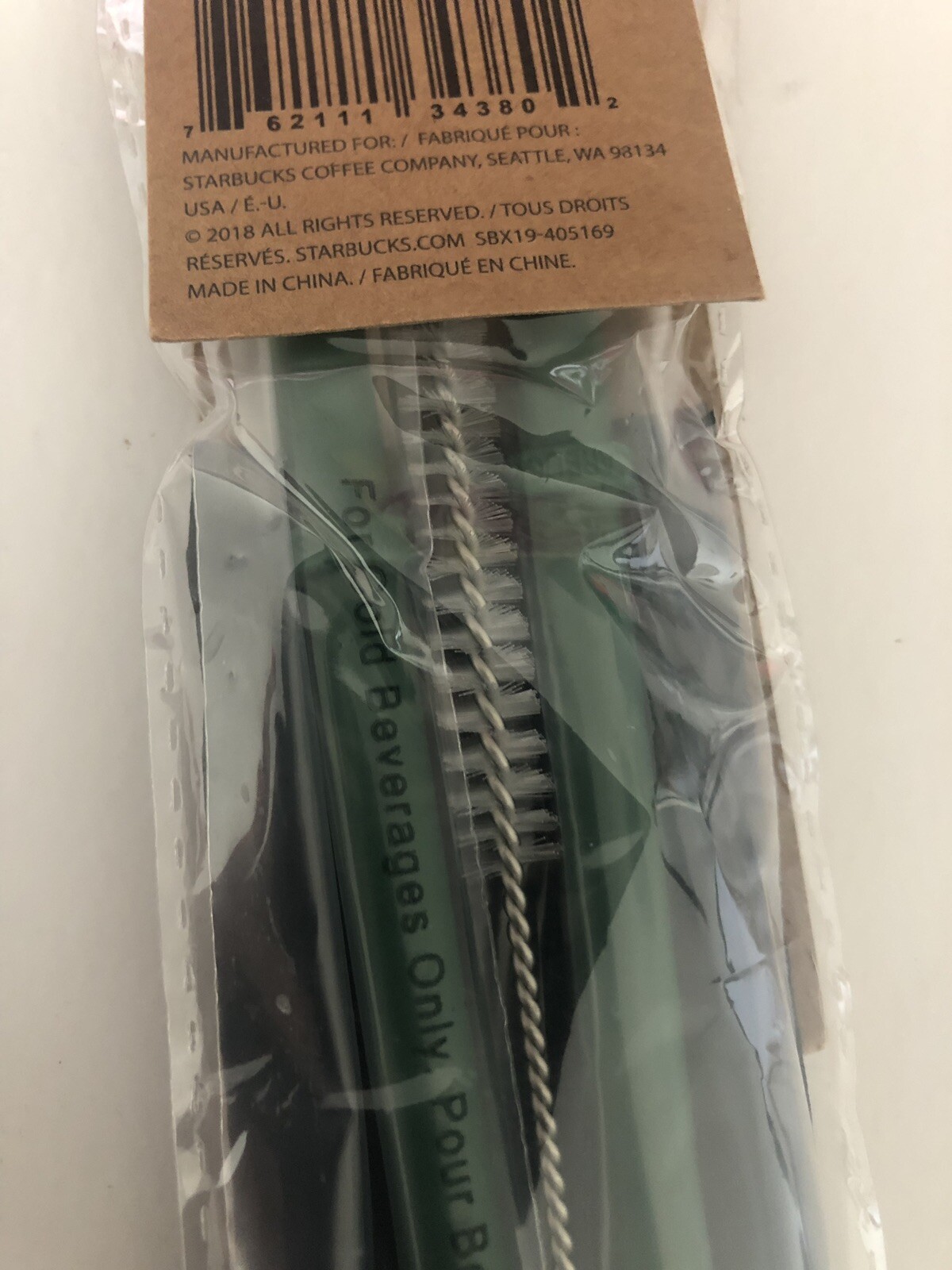 Starbucks Reusable Straws & Brush Cleaning Set With Mesh Bag - Fits 24oz Venti Cups