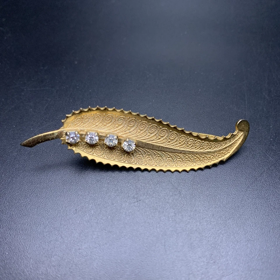 Clip de pelo pluma transparente estrás clásico estilo caimán caimán vintage Foto 2 de 4