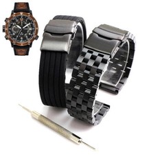 Steel  Silicone Replacement Watch Band Citizen Promaster Altichron BN5055-05E