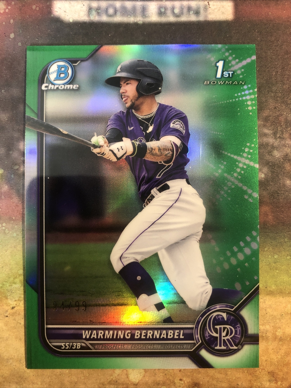 2022 1st Bowman Chrome Warming Bernabel  #BCP-46 Green Refractor /99