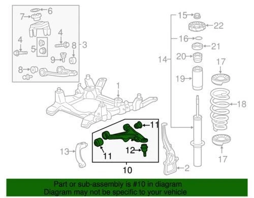 Brazo de control inferior del lado del conductor genuino GM 2004-2014 Cadillac CTS STS SRX 25862781 Foto 4 de 4