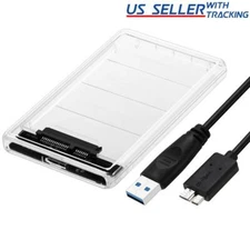 2.5 Inch USB 3.0 to SATA Hard Drive Enclosure External HDD Enclosure Transparent