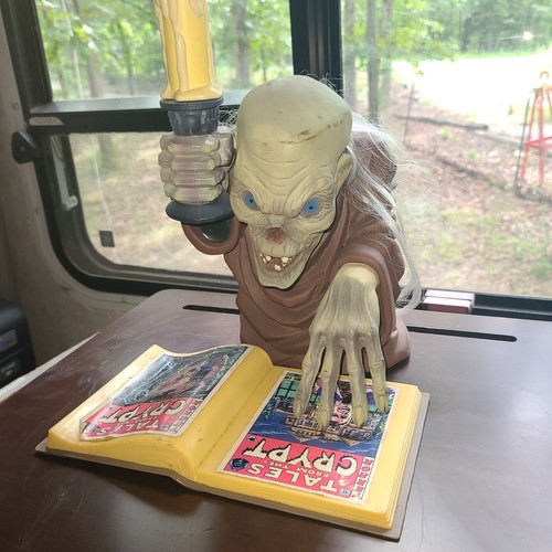VTG 1996 Tales From The Crypt Keeper Candelabra With Book Halloween Decor
