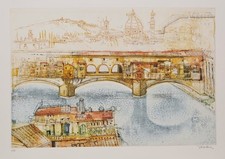 Simon Dittrich/Farbradierung/  E.A.  Exemplar/ handsigniert /Pitigliano