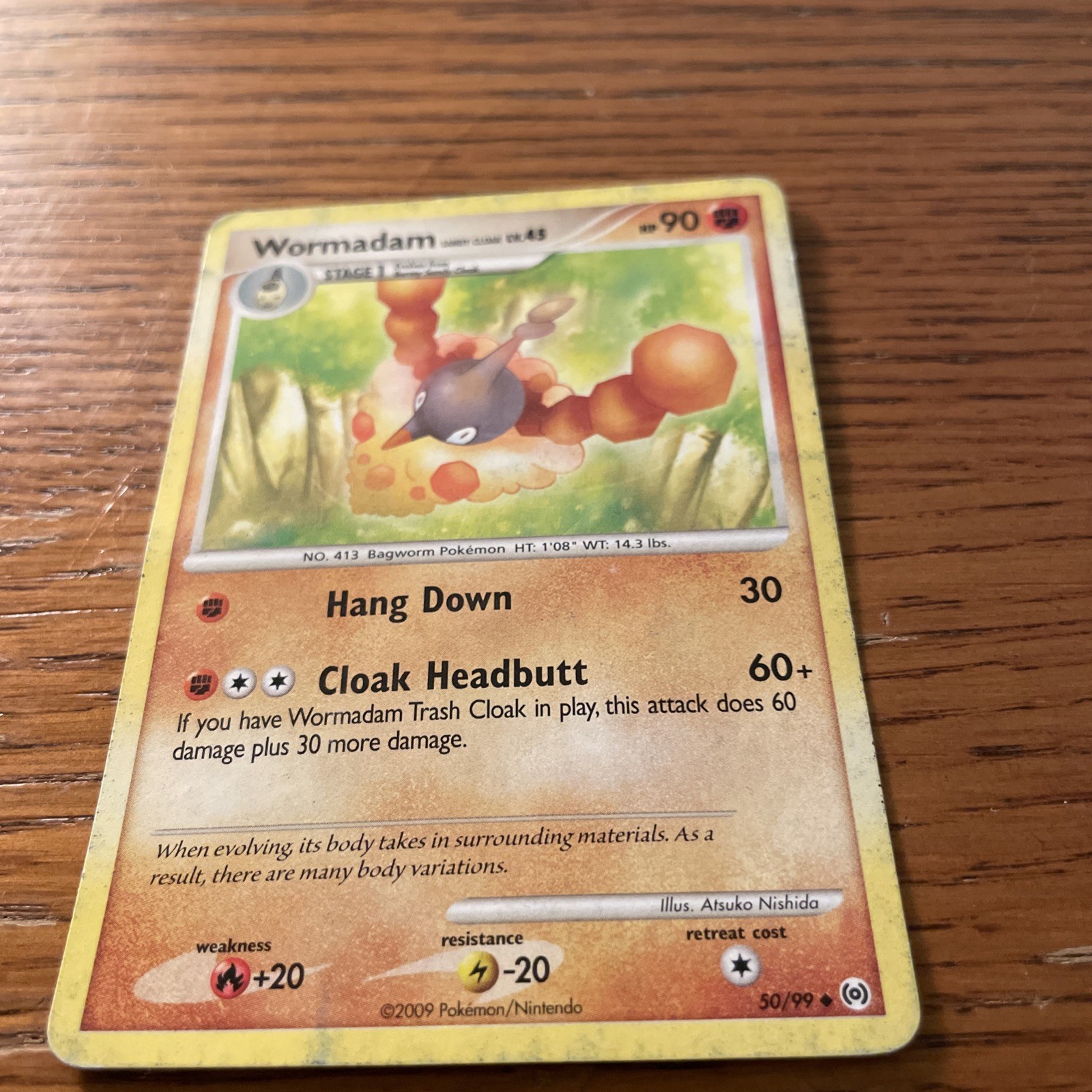 Pokemon Card Trading Card Game No. 50/99 Wormadam 2009