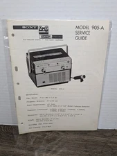 Sony Superscope Model 905-A Tapecorder Service Guide Electronic Service Manual