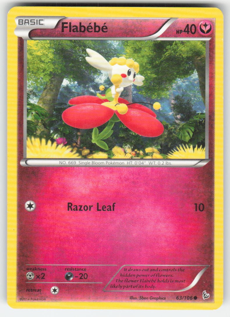 Flabebe (63) 63/106 XY - Flashfire Pokemon TCG MP