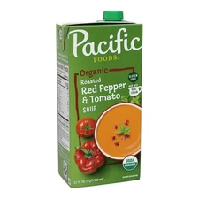 Pacific Foods Organic Tomato Basil Soup, Plant Based, 32 oz Carton
