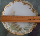 Antique D&C France Ferns Gold Trimmed Scalloped Edges 7" Plate Signed by Artist — photo 9