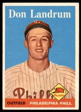 1958 Topps #291 DON LANDRUM  RC Philadelphia Phillies  EX
