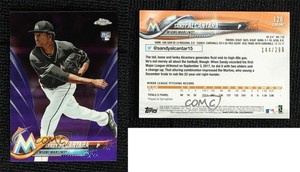 2018 Topps Chrome Purple Refractor /299 Sandy Alcantara #128 Rookie RC