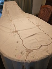 Embroideried and Lace Tablecloth Table Cloth ...