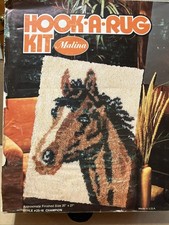 CHAMPION Malina Horse LATCH HOOK A RUG KIT Rug Wall Hanging Pre Owned