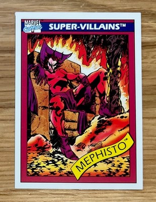 1990 IMPEL MARVEL CARD #78 MEPHISTO - MINT ORIGINAL ROOKIE CARD! FANTASTISCHE VIER!