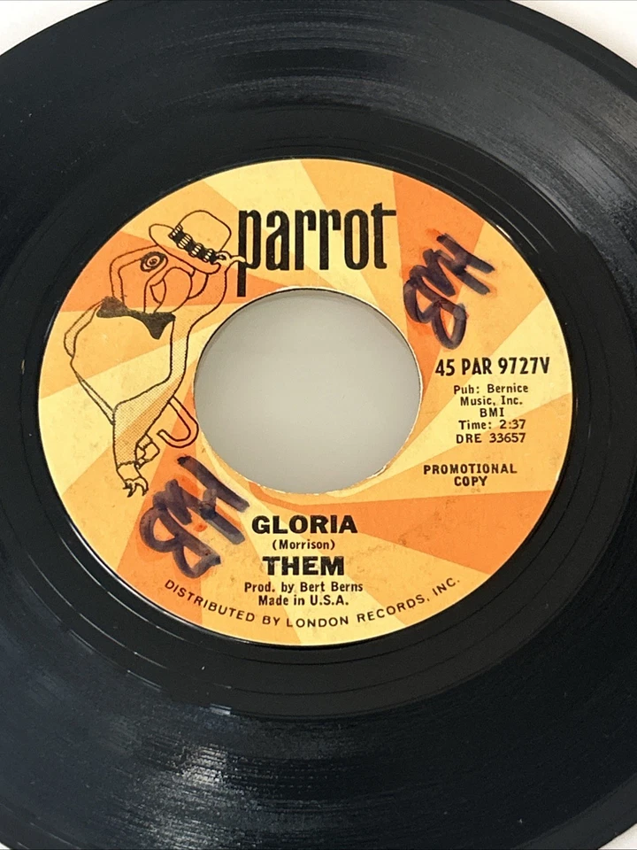 THEM / VAN MORRISON Gloria/Please Don’t Go Parrot Records Promotional Copy 45 Foto 2 de 4