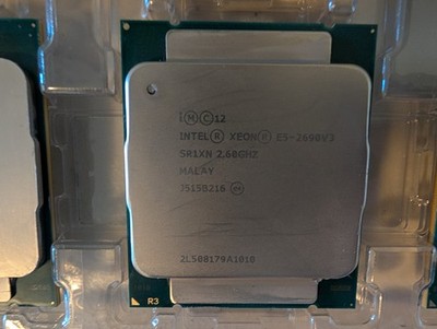 LOT OF TWO Intel Xeon E5-2690 v3 SR1XN 12 Core 2.6GHz LGA 2011-3 CPU