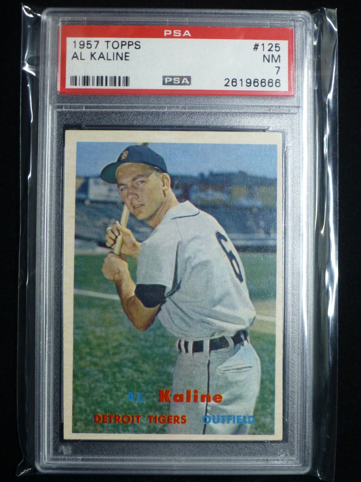 1957 Topps #125 Al Kaline Tiger HOF PSA 7 NM