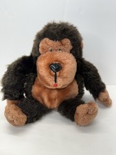 Vintage R Dakin  Co Plush Brown Monkey Ape Chimpanzee 12  Stuffed Animal 1982