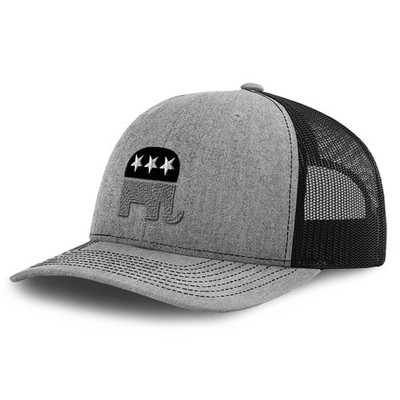 Richardson Trucker Hat Republican Elephant B Embroidery Polyester Baseball Ca...