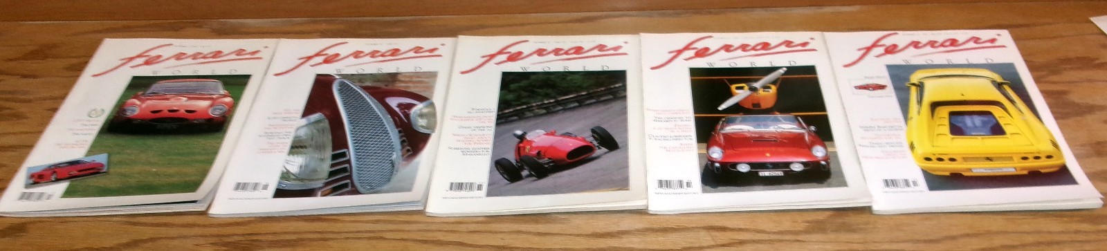 Original 1991 - 1992 Ferrari World Magazine #13 14 15 16 17 Lot of 5