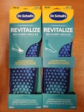 2 Pairs: Dr. Scholl's Revitalize Recovery Insole Orthotics Mens 8-14 (2699) W24