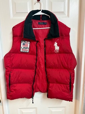 Polo Ralph Lauren PRL 67 USA DOWNHILL ALPINE SKI Down Vest Red