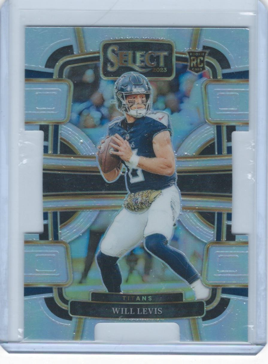 Will Levis 2023 Panini Select #96 Silver Prizms Die Cuts RC Tennessee Titans