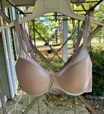 Bali Women Bra 36D Beige One Smooth U Ultra Light Underwire Style 3439