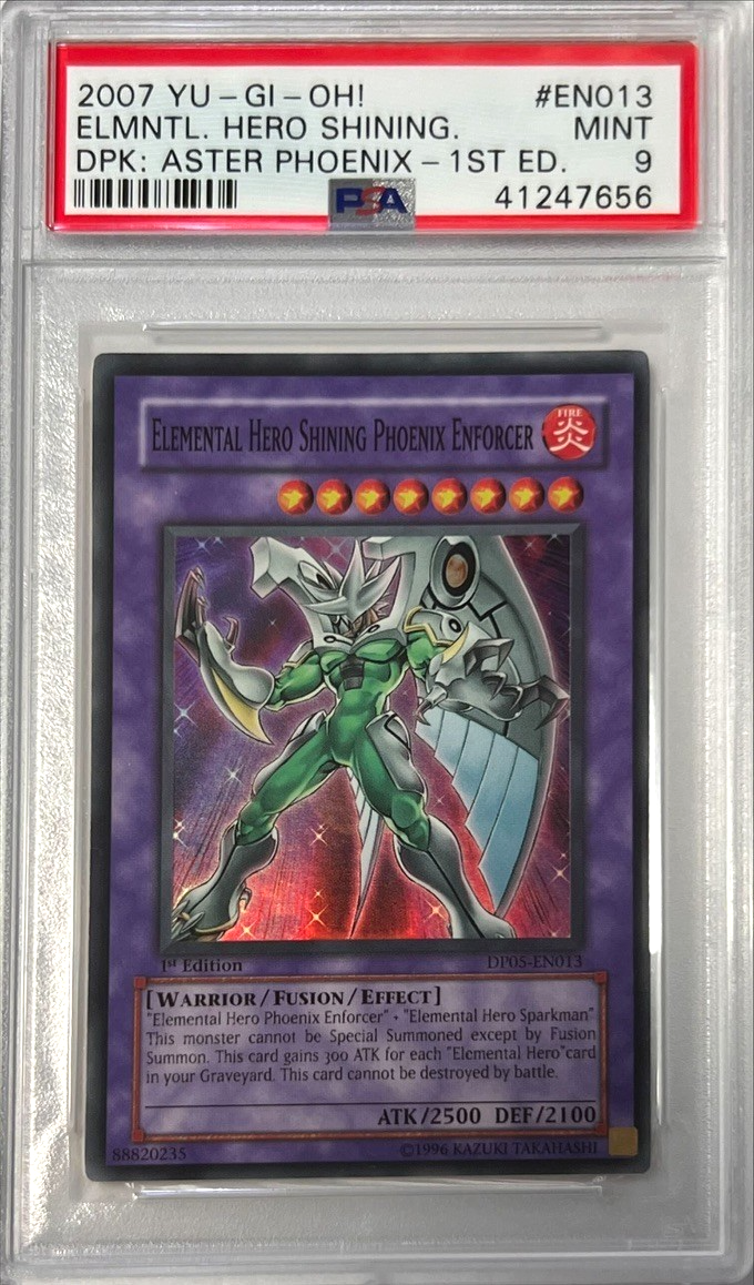 Yu-Gi-Oh! 1st Ed. PSA 9 MT 'Elemental Hero Shining Phoenix