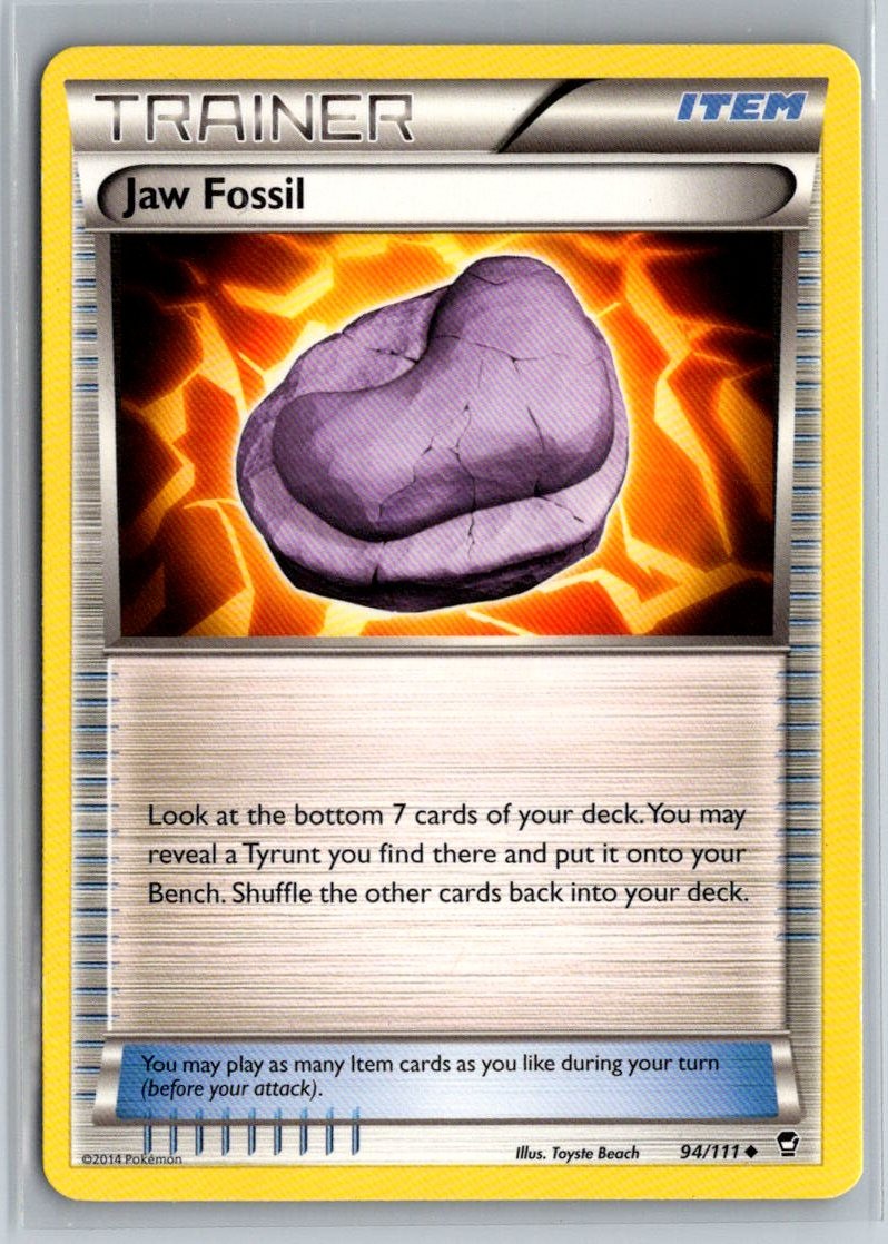 Jaw Fossil 94/111 Uncommon Furious Fists Pokemon Near Mint