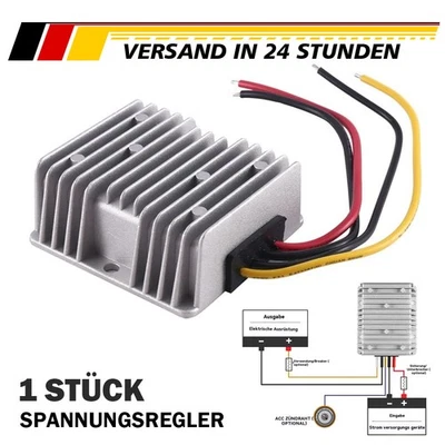 AUCHIVES Leistungswandler DC 8-40V zu 12V Spannungswandler Converter 24V auf 12V für Auto
