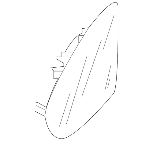 Genuine Volkswagen Mirror Glass 17A-857-522-G